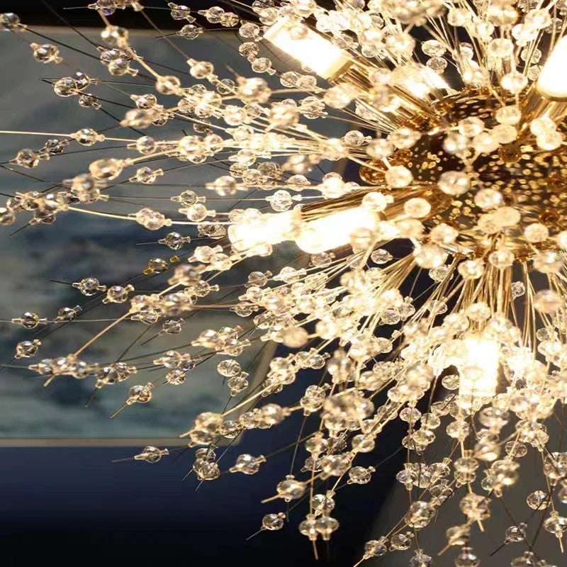 Modern Sky Star Fireball Crystal Pendant LED Lighting Dandelion