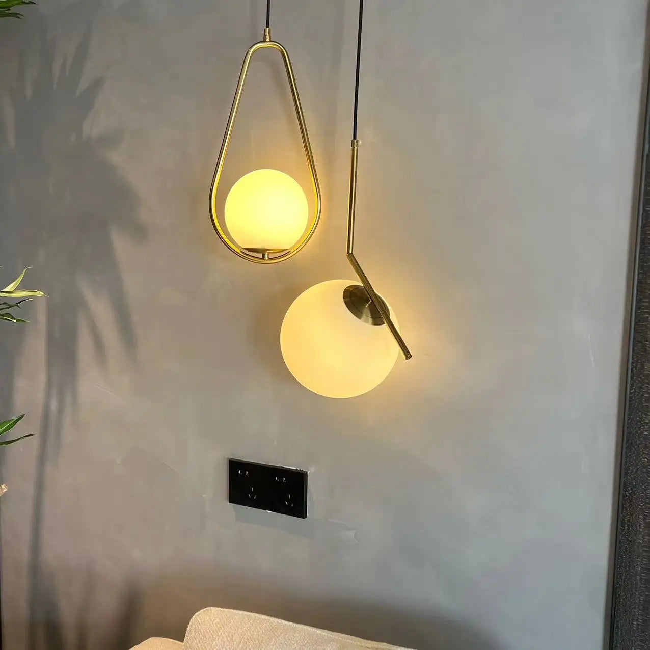 Modern Glass Ball Pendant Light Fixture Luminaire Hanging Lamps