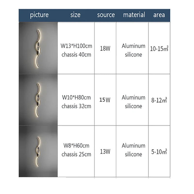 Modern LED Wall Lamp Minimalist Led Light Long Strip Wall Sconces