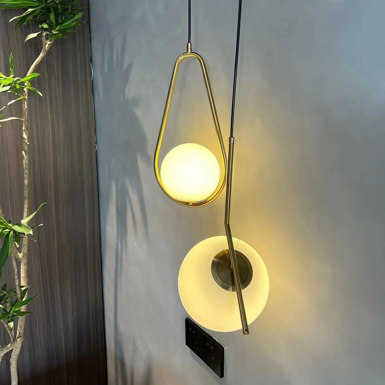 Modern Glass Ball Pendant Light Fixture Luminaire Hanging Lamps