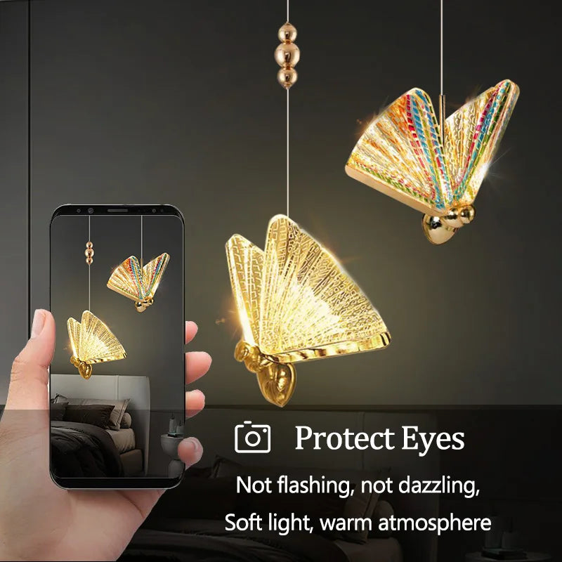 Butterfly Led Pendant Lights Nordic