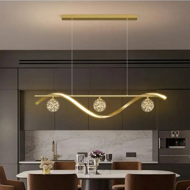 Modern Minimalist Led Chandelier Glass Ball