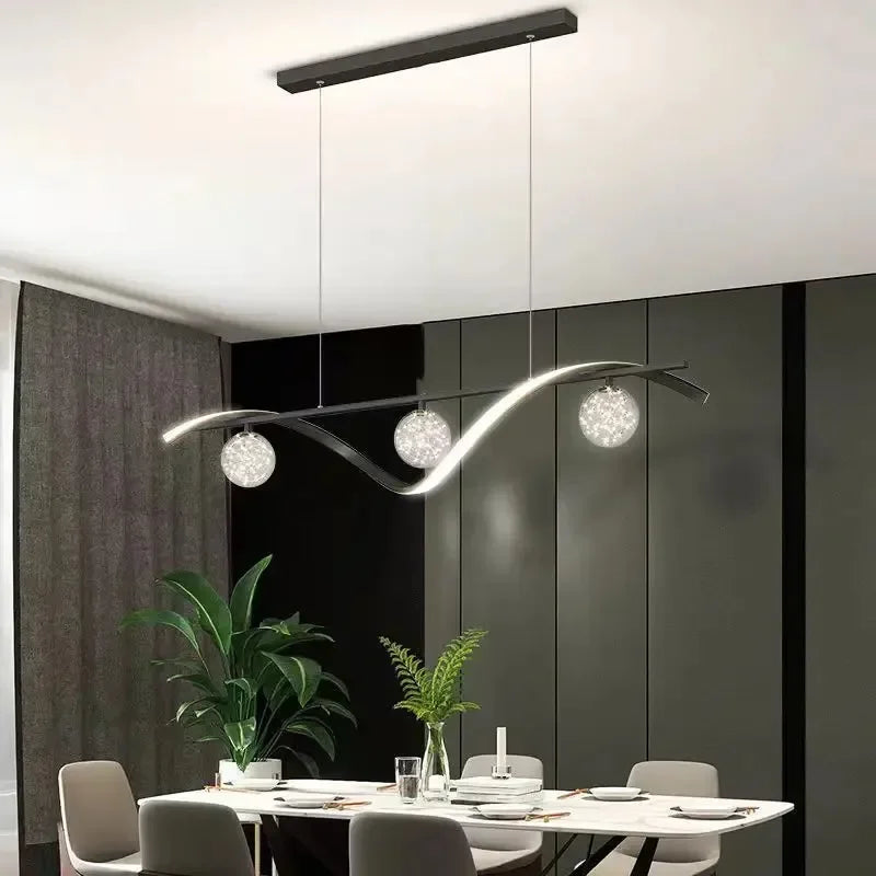 Modern Minimalist Led Chandelier Glass Ball
