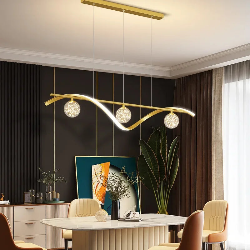 Modern Minimalist Led Chandelier Glass Ball