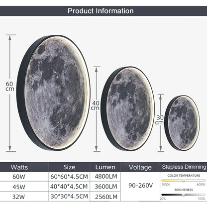 Moon Wall Light 3D Wall Light Remote Control