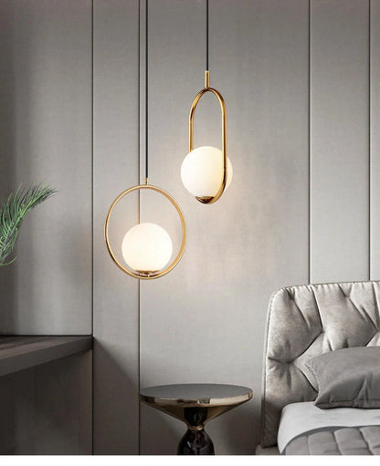 Modern Glass Ball Pendant Light Fixture Luminaire Hanging Lamps