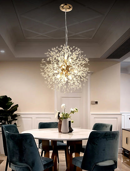 Modern Sky Star Fireball Crystal Pendant LED Lighting Dandelion