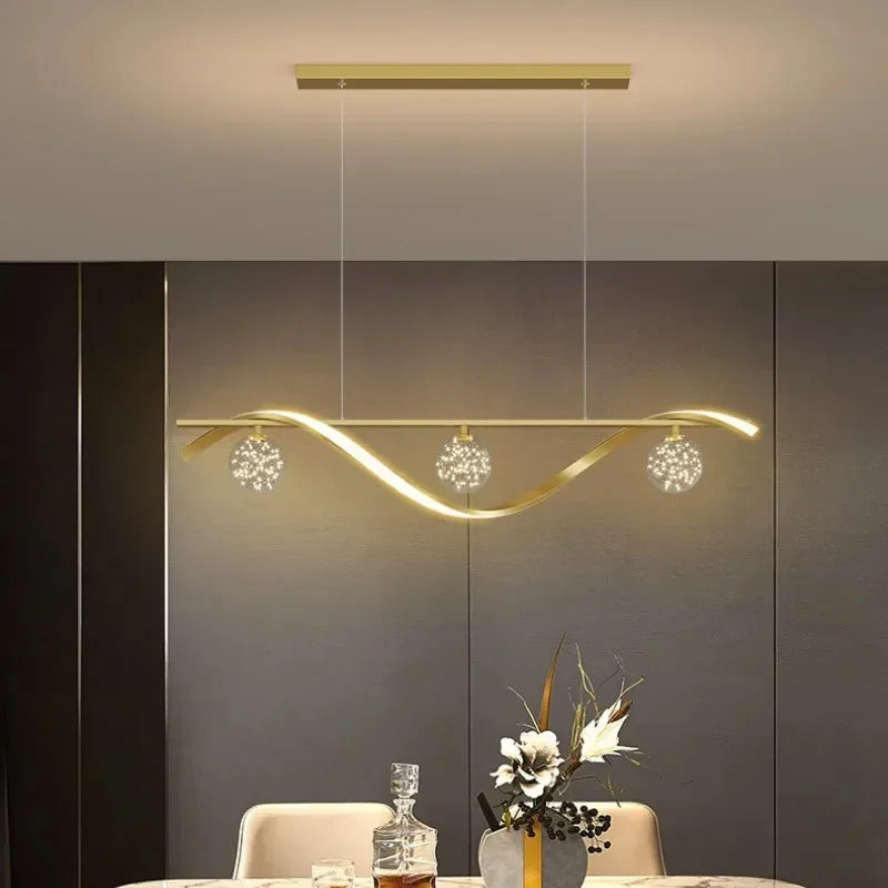 Modern Minimalist Led Chandelier Glass Ball