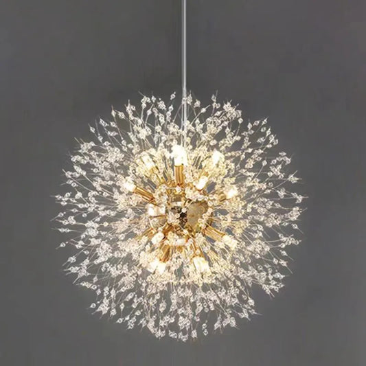 Modern Sky Star Fireball Crystal Pendant LED Lighting Dandelion