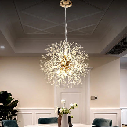Modern Sky Star Fireball Crystal Pendant LED Lighting Dandelion