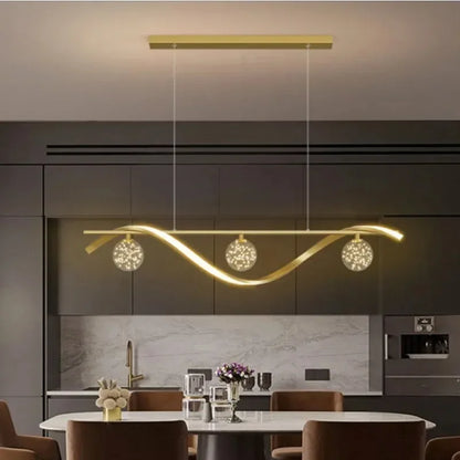 Modern Minimalist Led Chandelier Glass Ball