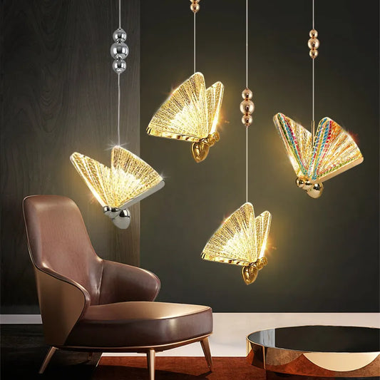 Butterfly Led Pendant Lights Nordic